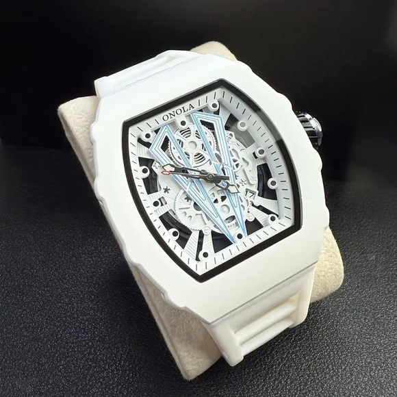 Other - Men’s White Skeleton Sport Watch